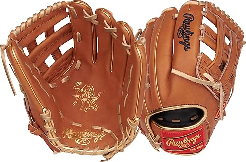 Miniatura 12 de Rawlings | Heart of The Hide Fastpitch Softball Glove | Sizes 11.75" - 12.75" | Multiple Styles Negro / Gris | Tela de canasta de doble