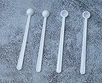 Vista 3 de 20 cucharaditas pequeñas de plástico micro pequeñas cucharas medidoras para cosméticos, medicamentos, polvos, condimentos con purpurina, suministros