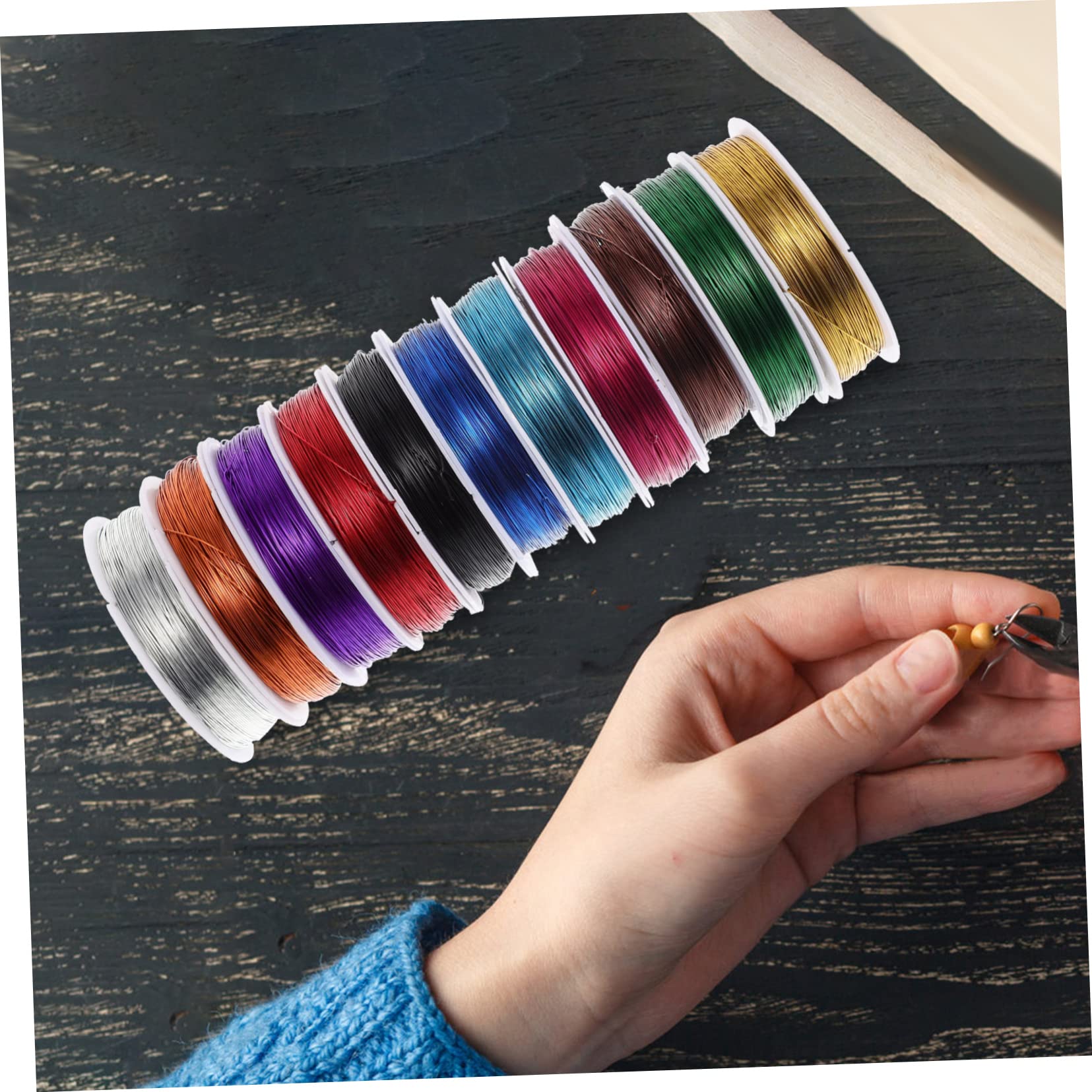 11 Pezzi di Filo in Ferro Zincato, Colorato e Pieghevole per Gioielli e Lavori Creativi, Flessibile e Leggero per Fai da Te