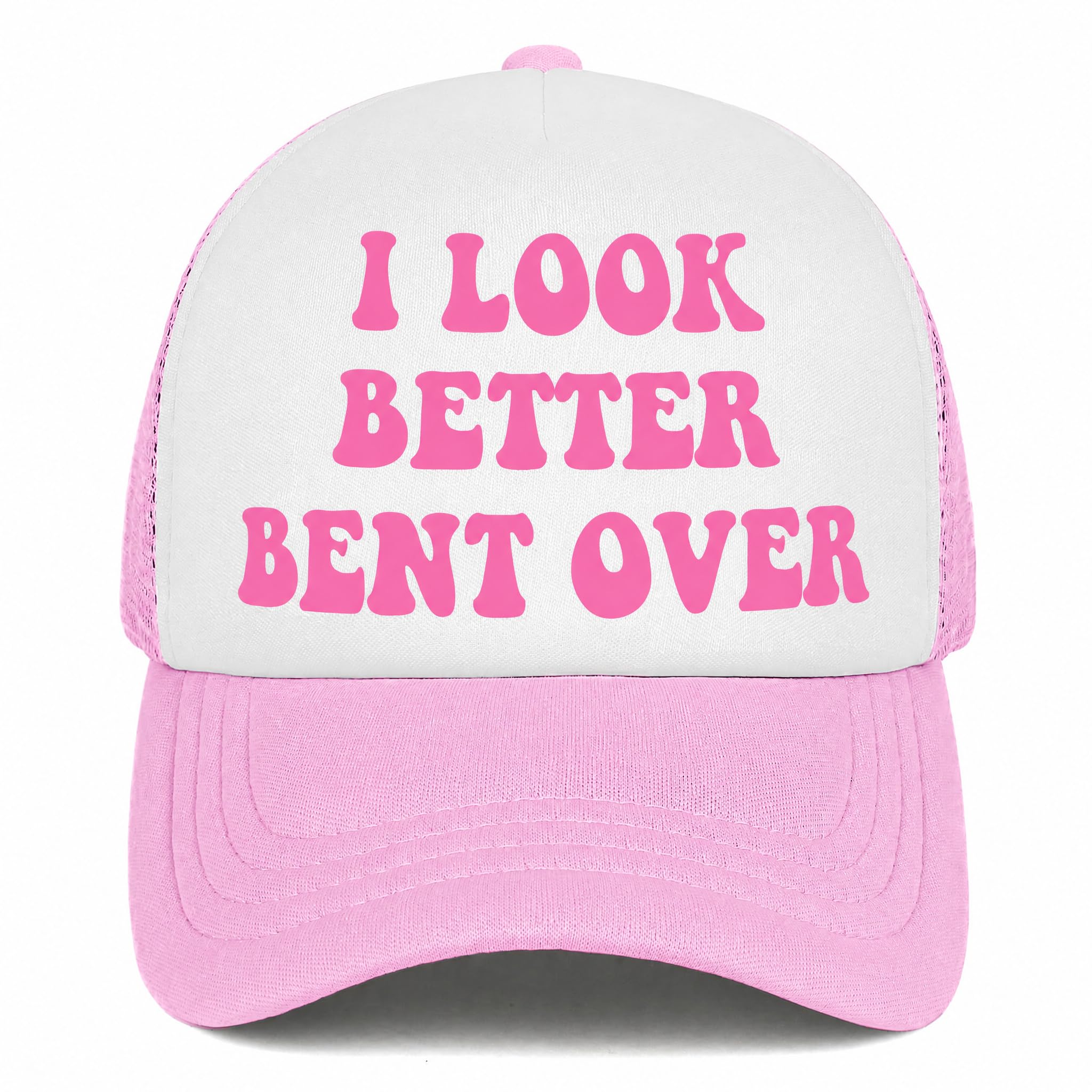 You Find It Offensive? I Find It Funny Trucker Hats for Women Pink Men Funny Slogan Pink Hats for Men
