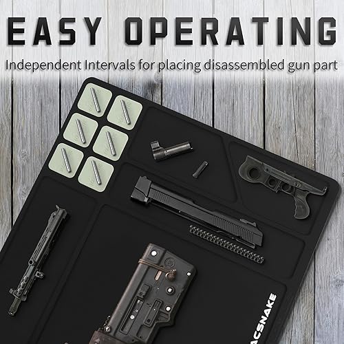 Miniatura 2 de Tacsnake PistolRifle Gun Cleaning Mat, Anti-Slip Rubber Tactical Magnetic Pad, Rubberized Repair Mat for Gun Cleaning Kits