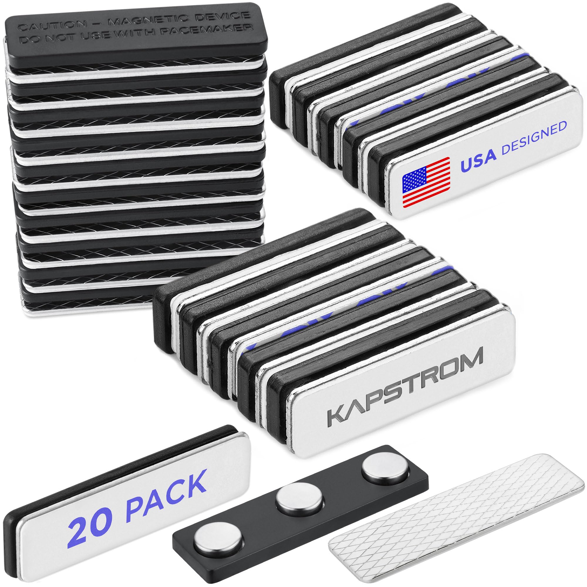 Amazon.com : Premium Name Tag Magnets - 20 Pack, 1.75 x 0.5 inches