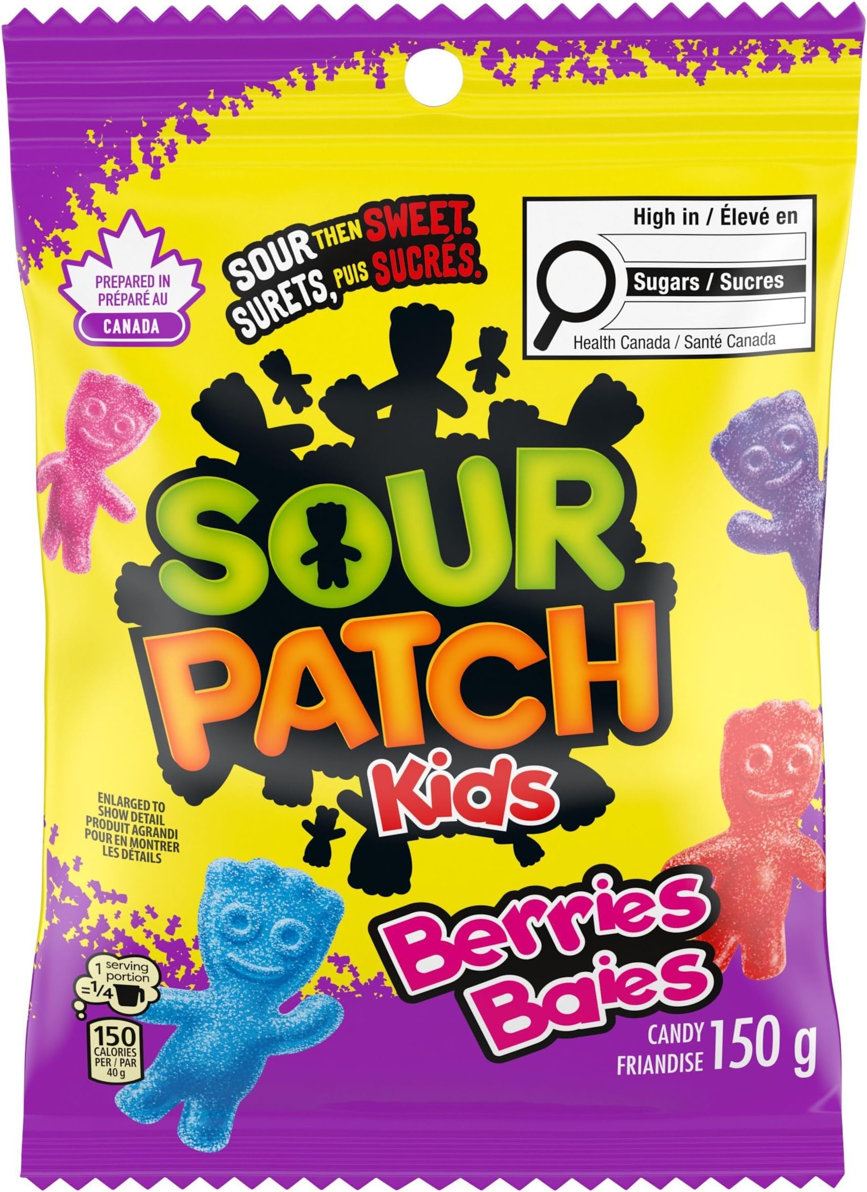 Maynards Sour Patch Kids, Berries, Candy, 150g/5.25 oz., Imported from Canada)