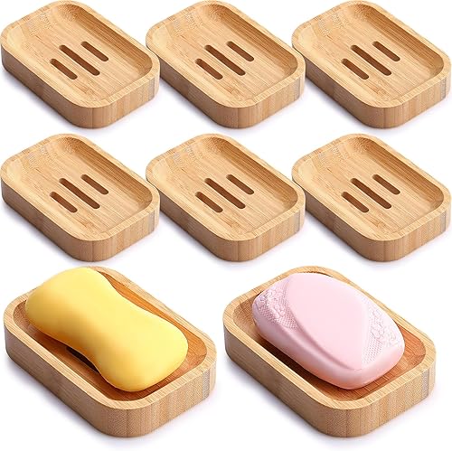 Miniatura 1 de Soporte para jabón de madera, bandeja de jabón de madera, accesorios de baño de bambú de madera, soporte autodrenante para jabonera para baño,