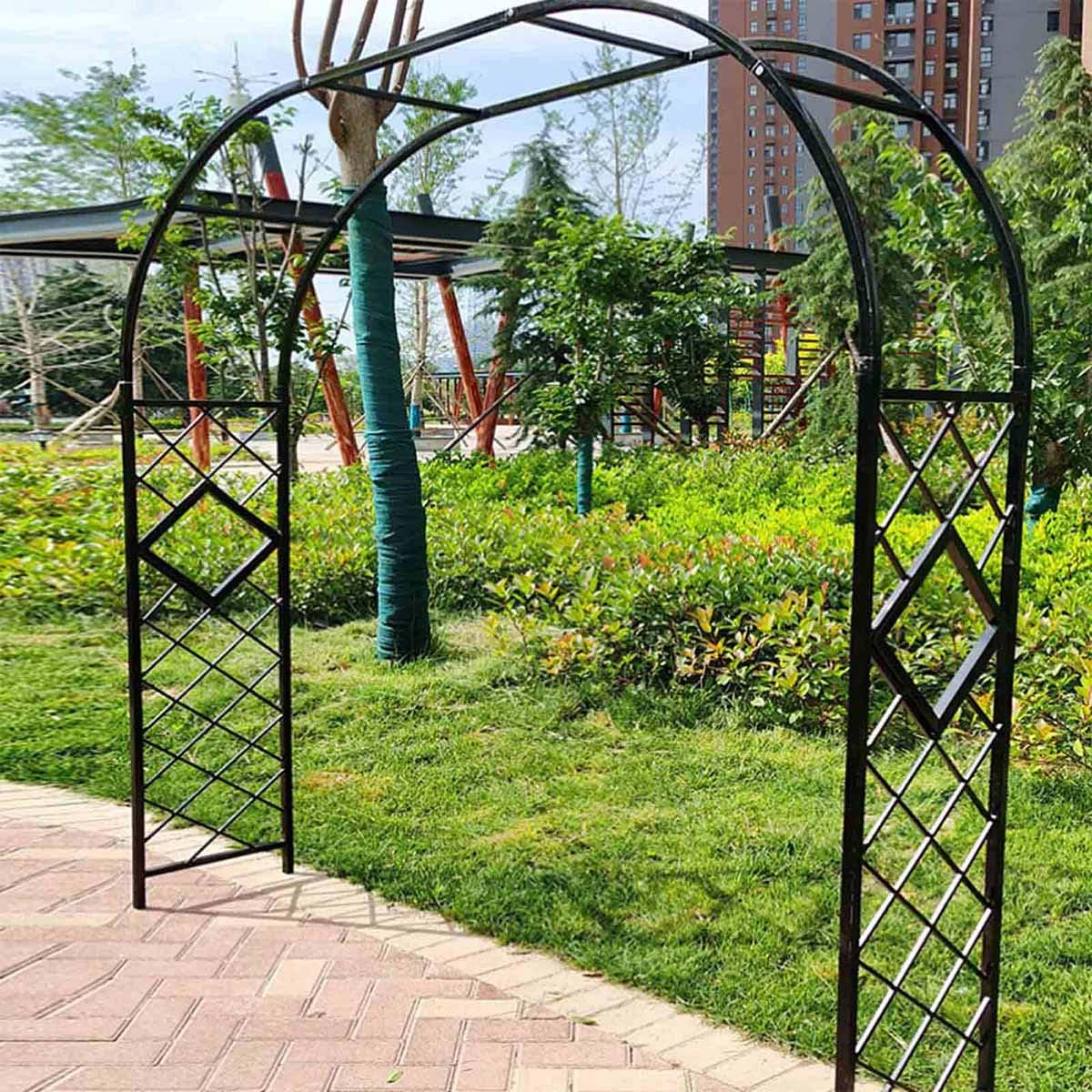 Arche de jardin en métal robuste contre l'affaissement des plantes