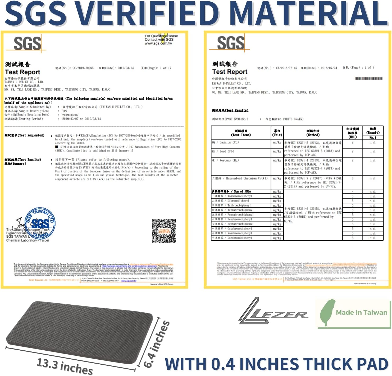 LEZER Ab Roller Wheel, Abdominal Workout, Extra Wide 5.5", Exercise Wheel, Home Gym Fitness Equipment, Core Strength, Muscle, Thick Knee Pad, Made In Taiwan Black