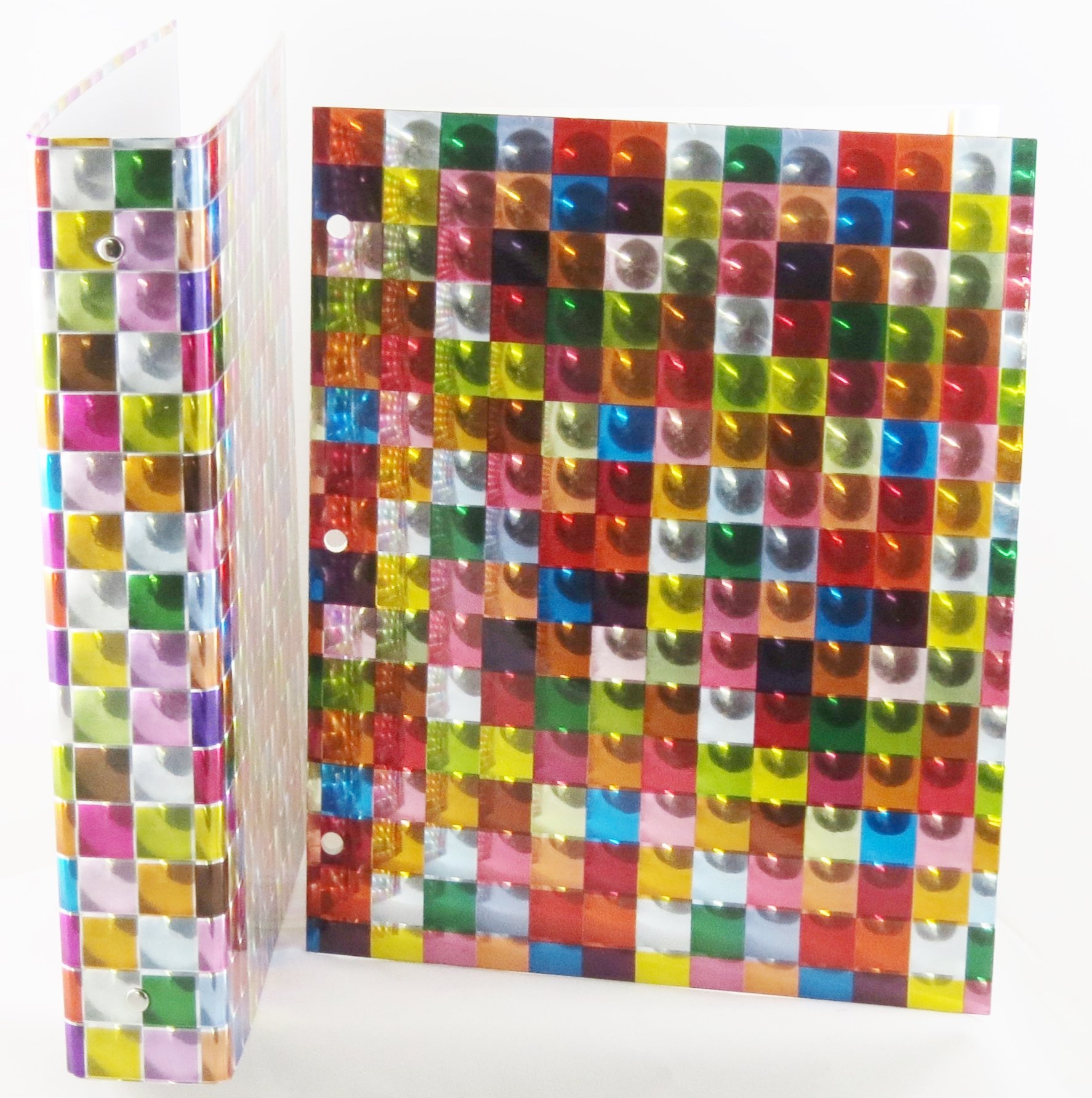 BCC 3D Design Binder with 2 Portfolio folders (Square Rainbow Set)