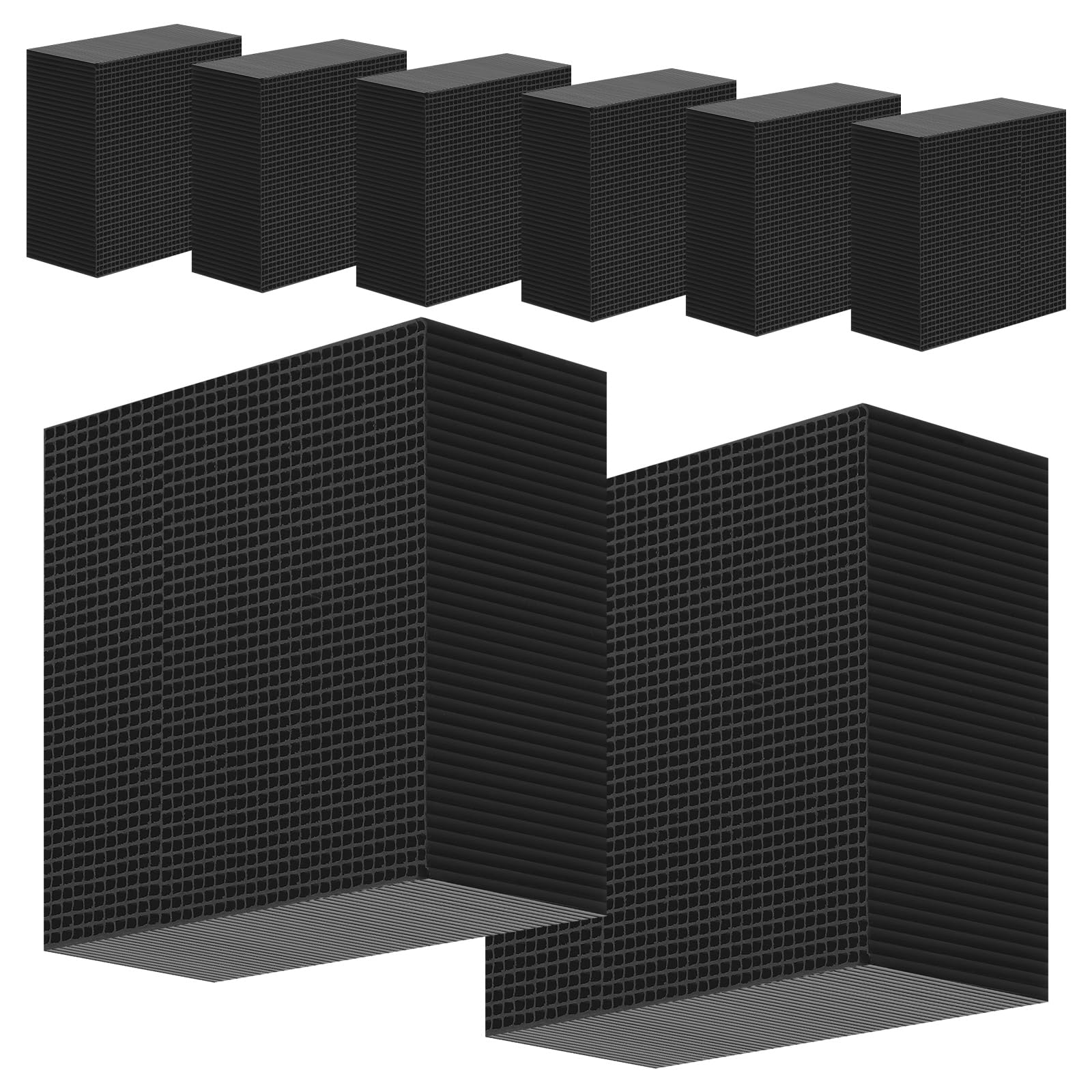 Conelist8 Pcs Aquarium Cube Filter Activated Carbon Aquarium Filter Water Filter for Fish Tank 4 x 4 x 2 Inch Cube Honeycomb Structure Charcoal Deodorant for Ponds Pools Horses Stock Tank Filtration
