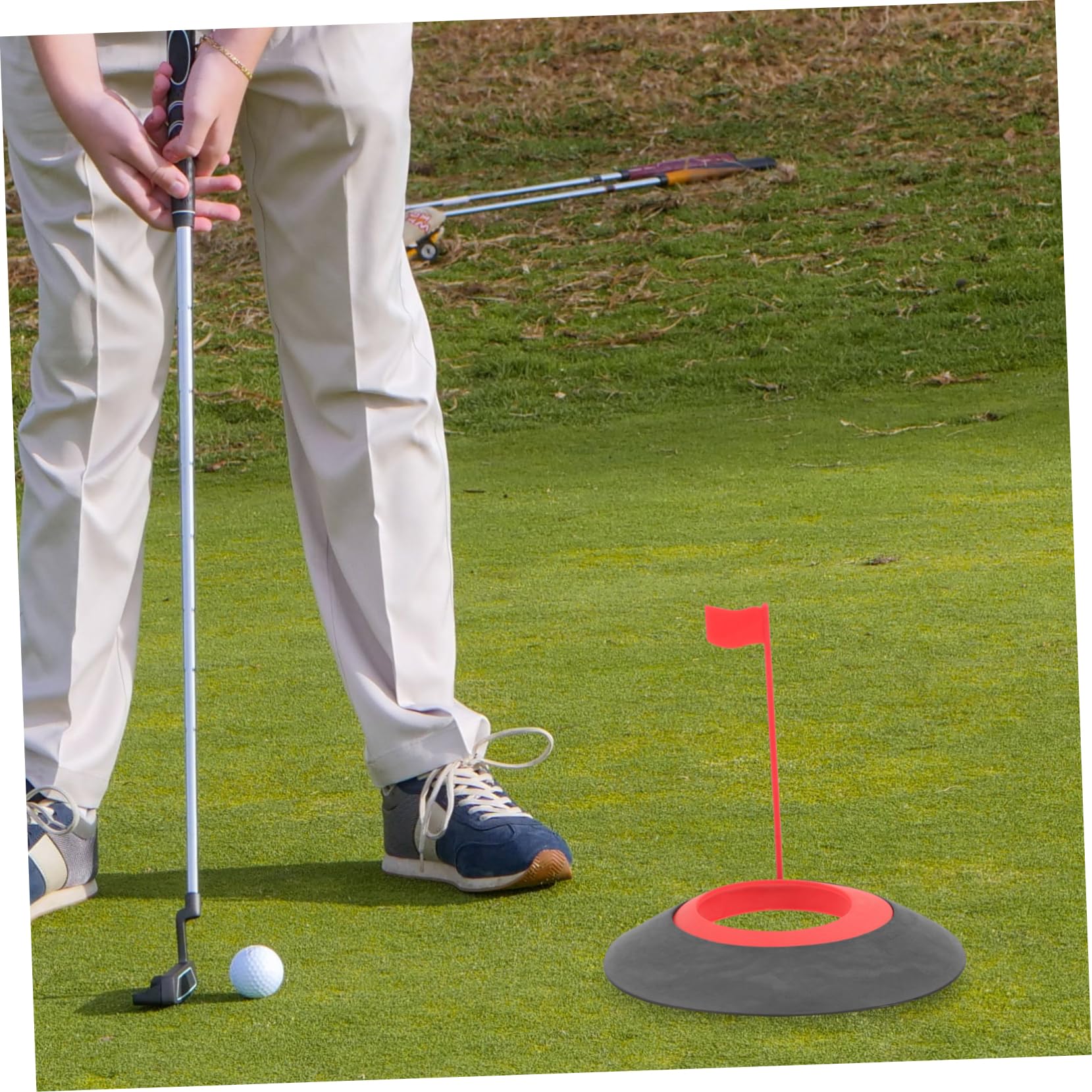 BELLIFFY Golf Training Aid 1 Set Portable TPU Putting Cup Indoor Golf Practice Tool Hole Cup for Golfers