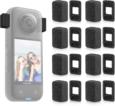 Mic Wind Muff for Insta360-8Pcs Wind Muff for Insta360 X3 X4, Premium Wind Noise Reduction Cover for Crisp Audio, Easy Installation and Durable Design, Compatible X3 or X4 Camera