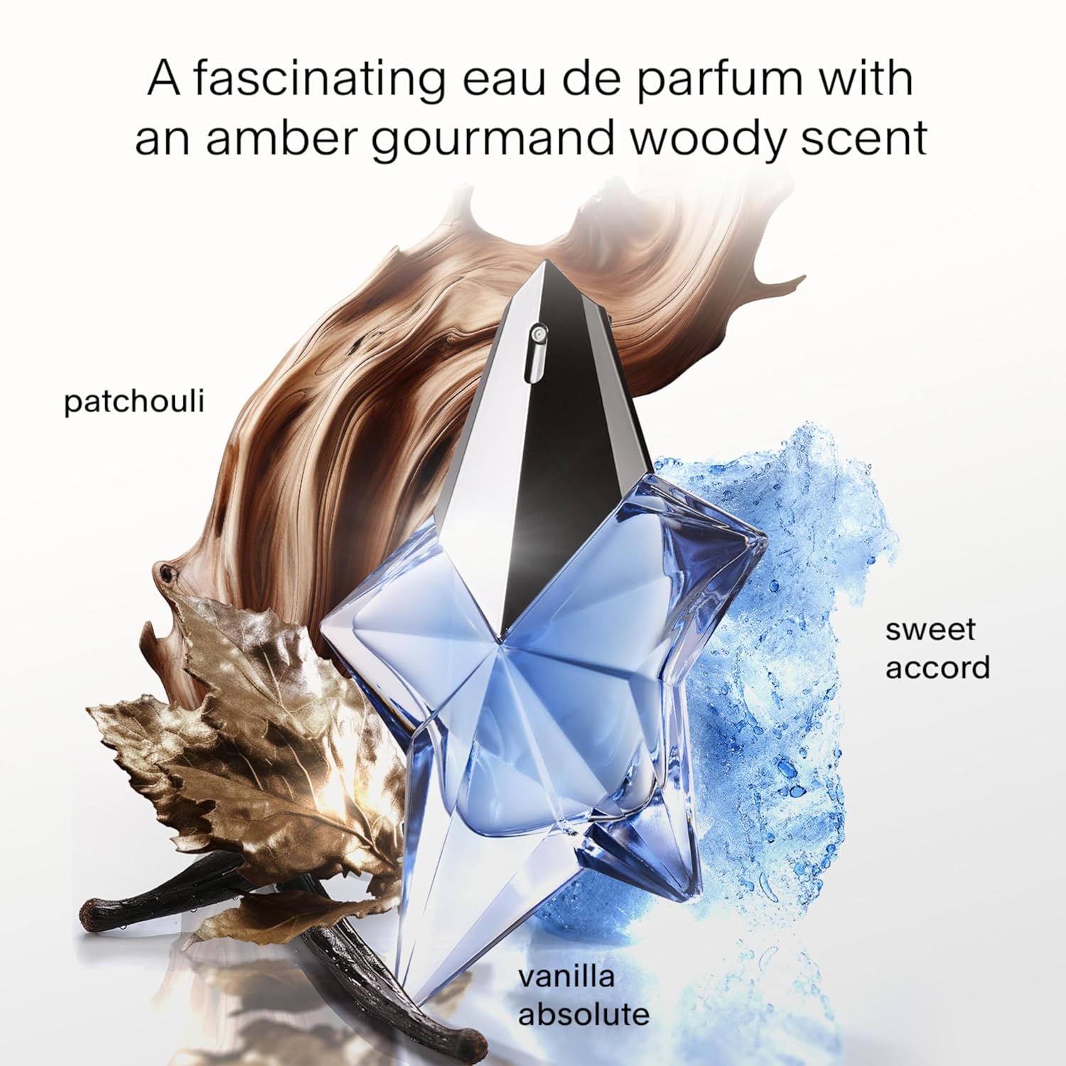 Mugler Angel - Eau de Parfum - Women's Perfume - Ambery & Woody - With Bergamot, Praline, and Patchouli - Long Lasting Fragrance - Image 2