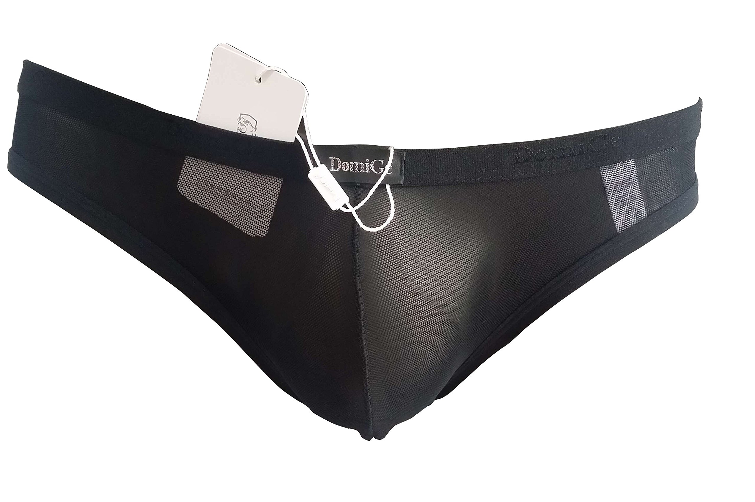 Underwear Sheer Mesh Sexy Jock Straps, Mens (Black)