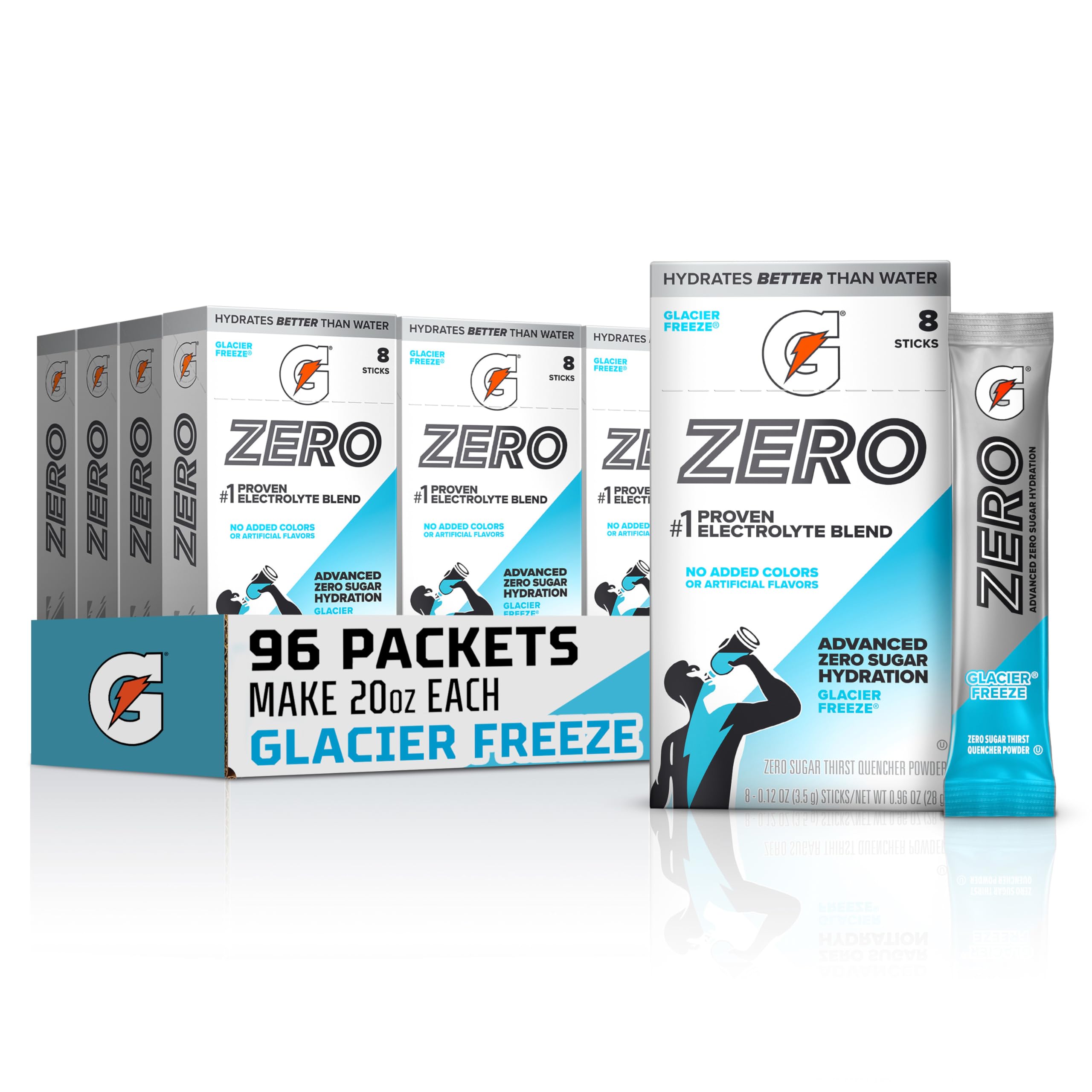 Amazon.com: Gatorade Zero Sugar Powder, Glacier Freeze, (96