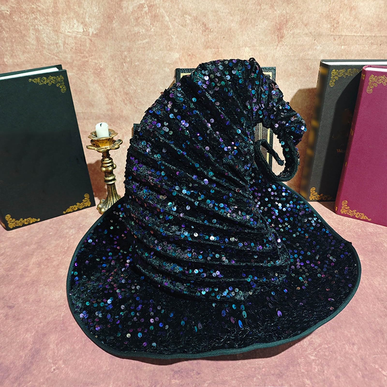 Cappello da strega, costume di Halloween per adulti, cappello medievale, accessorio mistico per feste per eventi cosplay