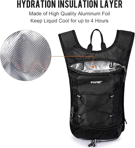 Miniatura 2 de G4Free Mochila de hidratación aislada con vejiga libre de BPA de 2L para correr al aire libre, senderismo, ciclismo, camping
