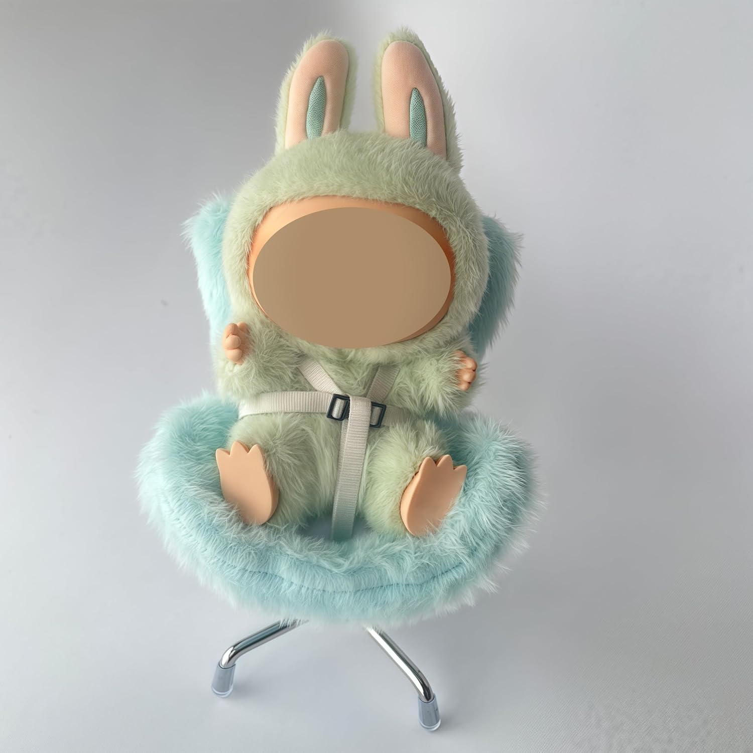 NewL 17cm Dolls Car Seat with Air Vent Clip and Desktop Stand Cute and Functional Car Ornament for Blind Box Doll Fans Collectors (Pink)
