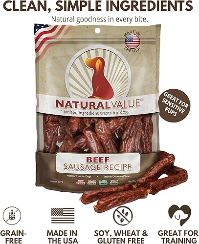 Miniatura 7 de Loving Pets Natural Value - Salchichas de pato masticables suaves y naturales para perros, 13 onzas