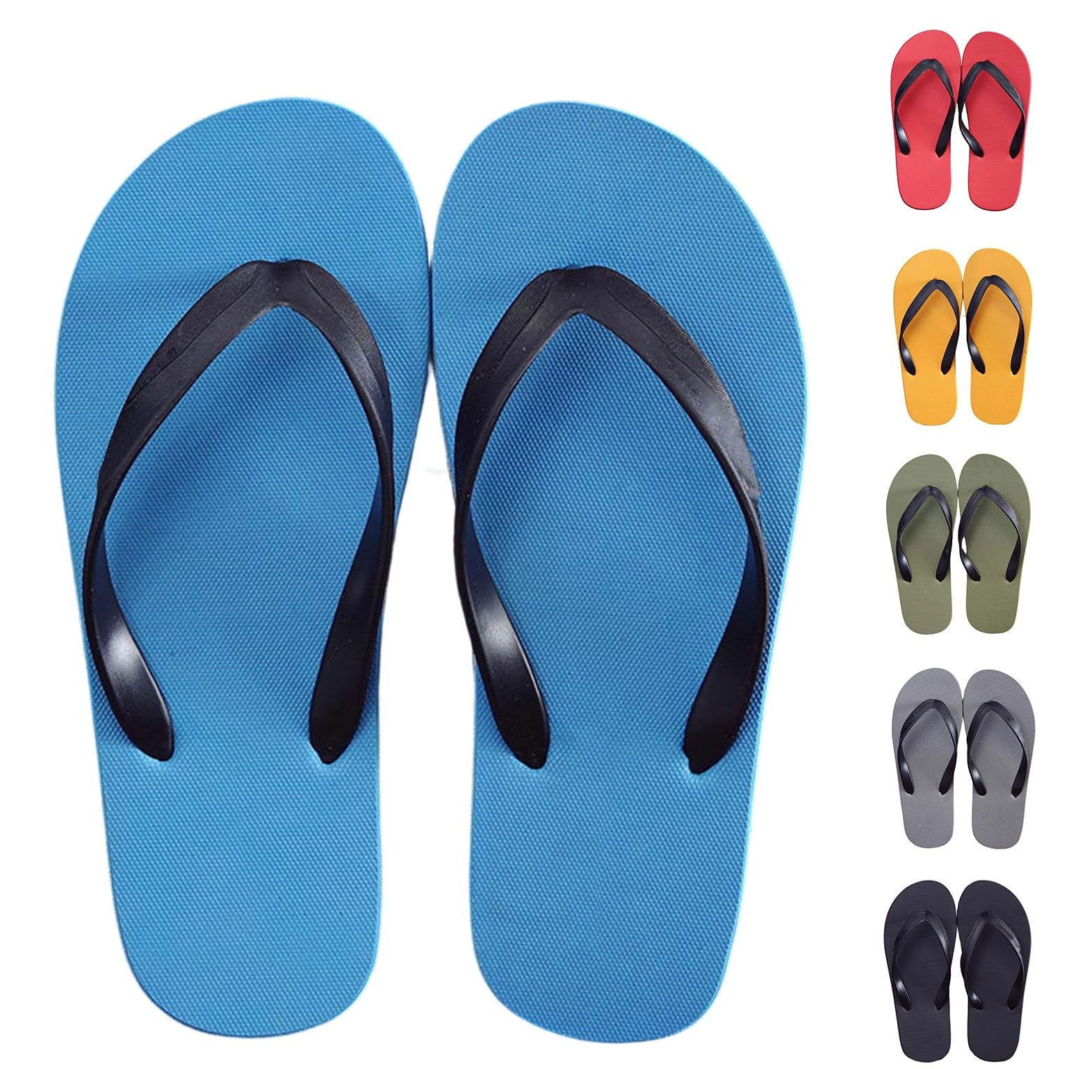 TTDGYYXW Generisch Zapatillas de baño de para Hombre para el Tiempo Libre, cómodas Sandalias de Playa monocromáticas con Suela Plana y Puntera