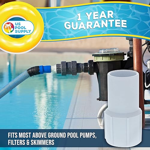 Miniatura 5 de U.S. Pool Supply Adaptador de manguera universal de repuesto, 1-14 pulgadas o 1-12 pulgadas, paquete de 3  Se adapta a bomba de piscina sobre el