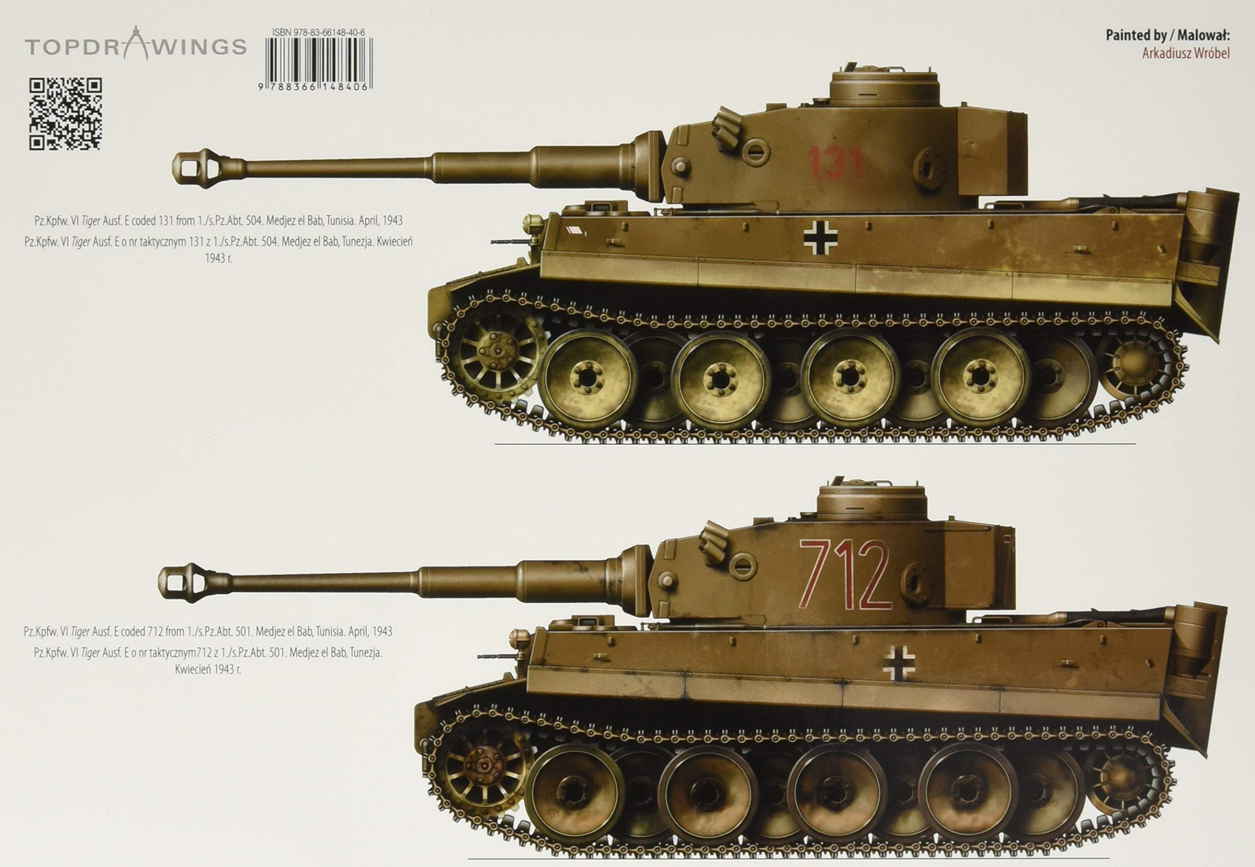 DER TIGER vol.1, 2,3 セット Kagero Panzerkampfwagen VI Tiger: 7075 (Top Drawings