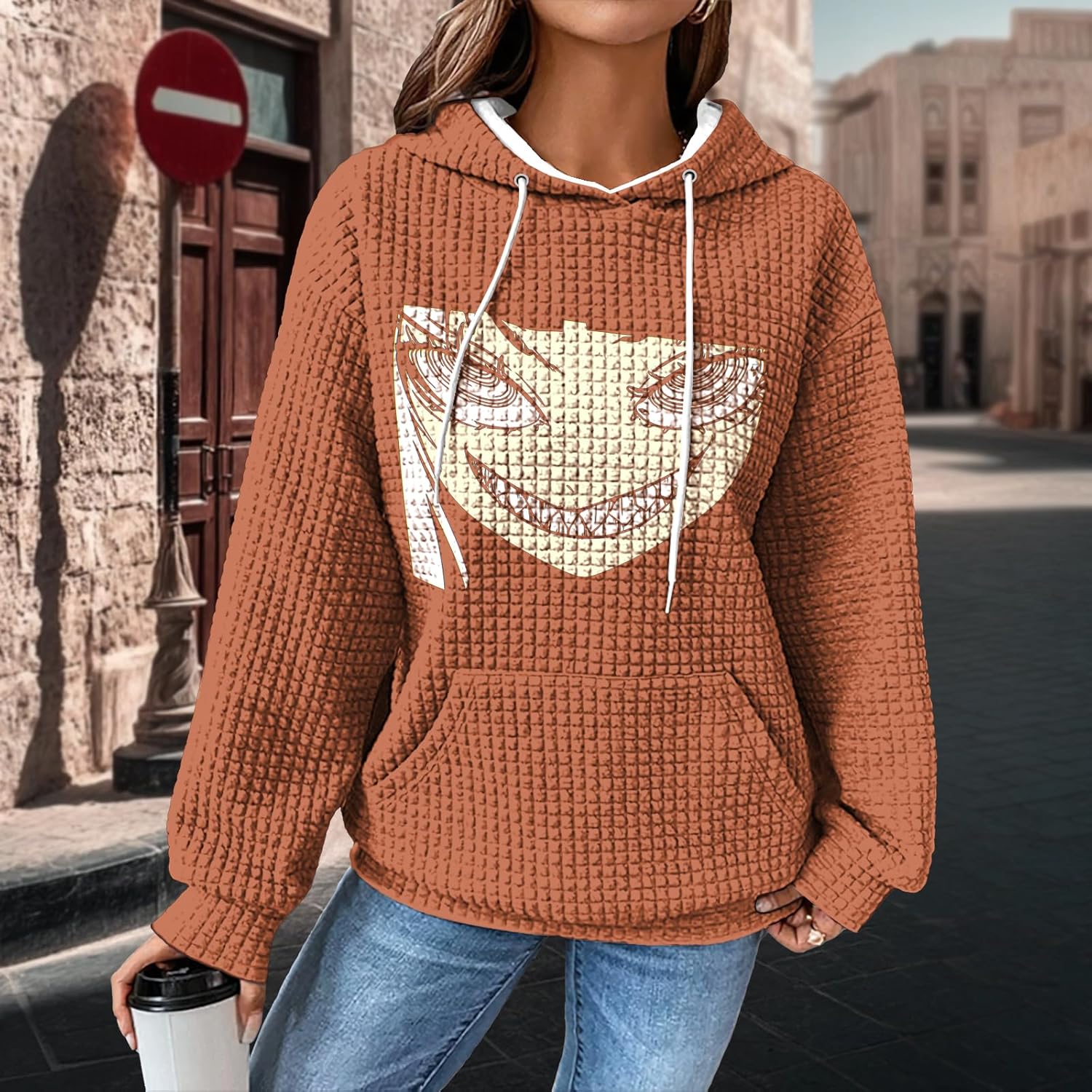 Lightweight Sweatshirts For Women Cute Drawstring Casual Pullover Novelty Funny Sweatshirt Women Trendy Outfits - Image 2
