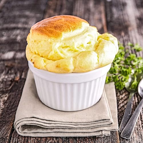 Miniatura 11 de Ramequines de porcelana de 4 onzas, juego de 8, platos para soufflé, cuencos aptos para horno, para creme brulee, natillas, pudín, mini postres