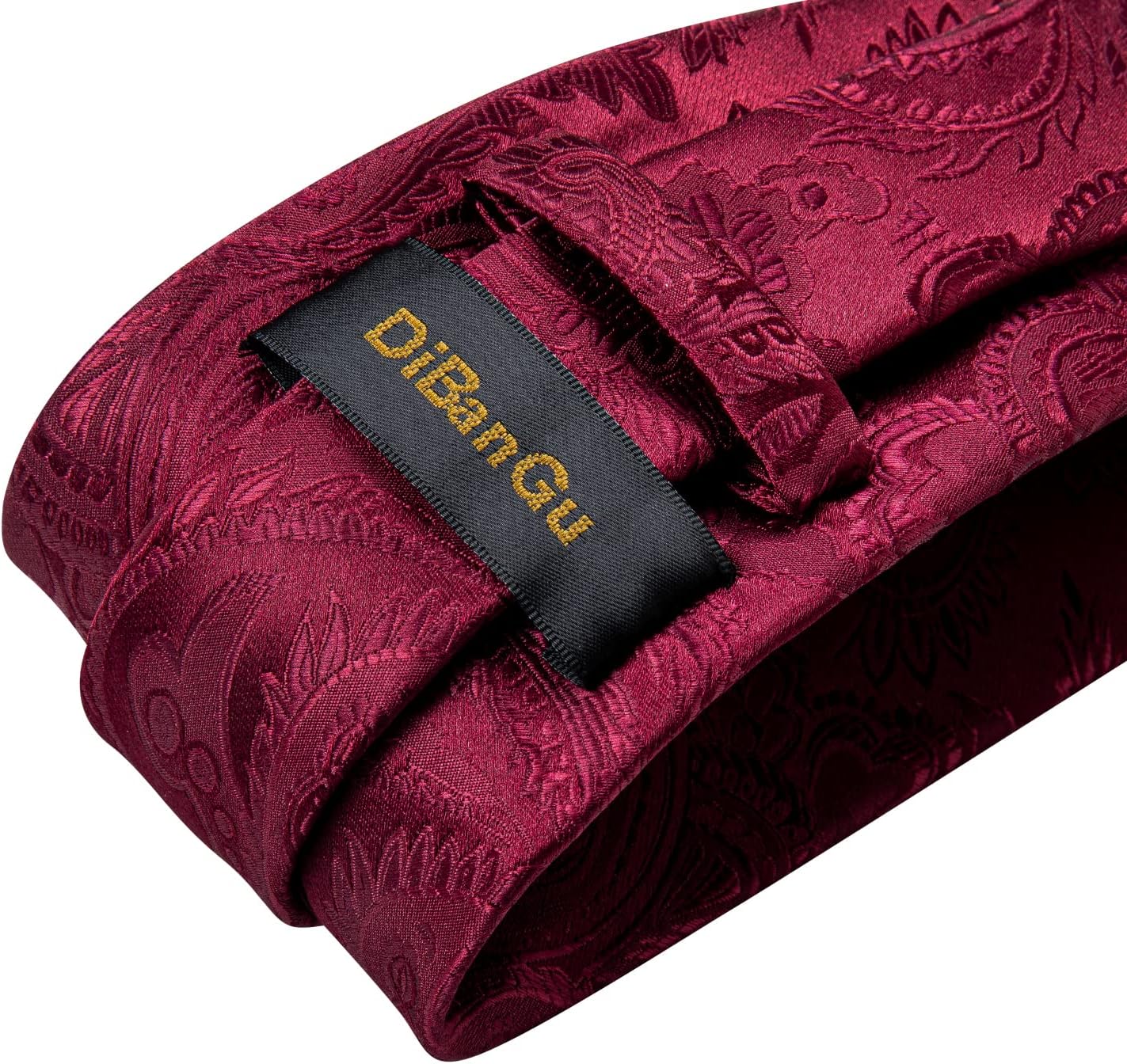 DiBanGu Extra Long Tie for Men Silk 63" XL Necktie and Pocket Suqare Cufflinks Set Mens Big and Tall Tie Wedding Party - Image 5