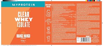Myprotein Clear Whey Isolate Protein Powder, Sample Pack, 20 x 25 g, 20 Servings, Cool and Refreshing Whey Protein Shake Alternative, 20 g Protein and 4 g BCAA per Serving