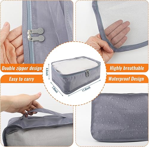 Miniatura 2 de 12 cubos de equipaje organizadores de equipaje pequeños de malla para ropa interior, bolsas plegables para ropa interior, bolsas de lavandería para