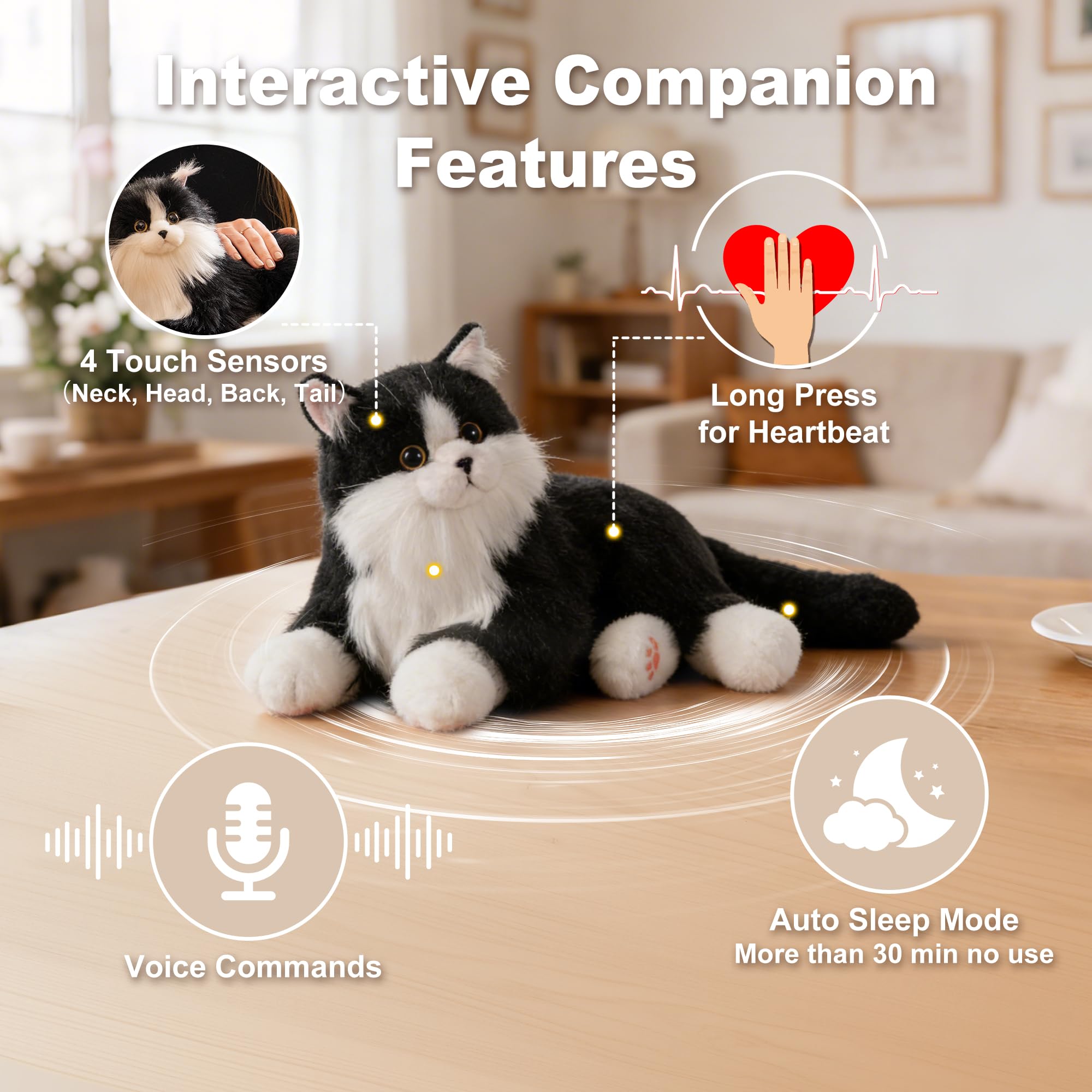Amazon.co.jp: Chongker インタラクティブコンパニオンロボット猫