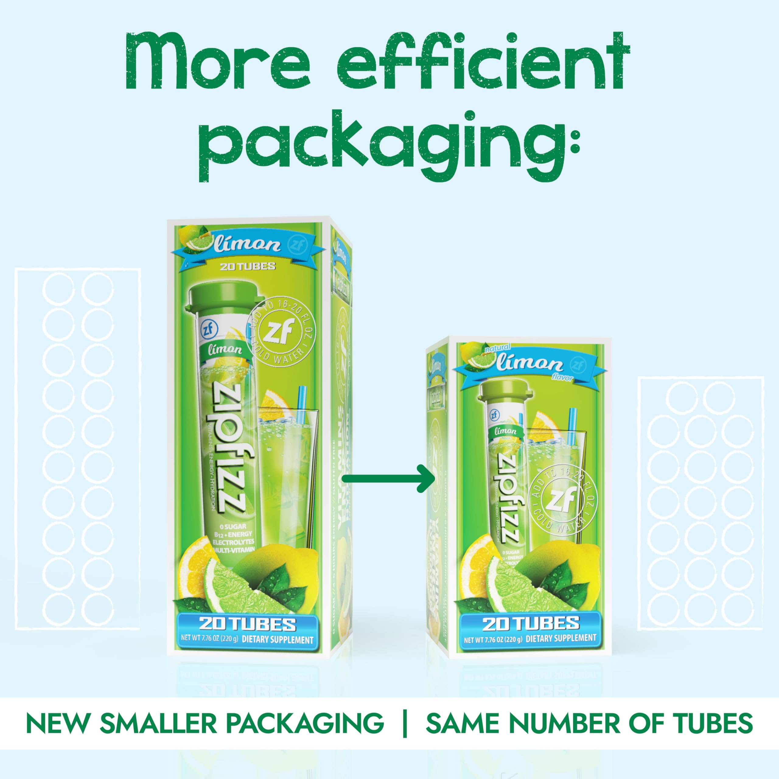 Amazon.com : Zipfizz Daily Energy Drink Powder, Limon, 20 Pack | 3
