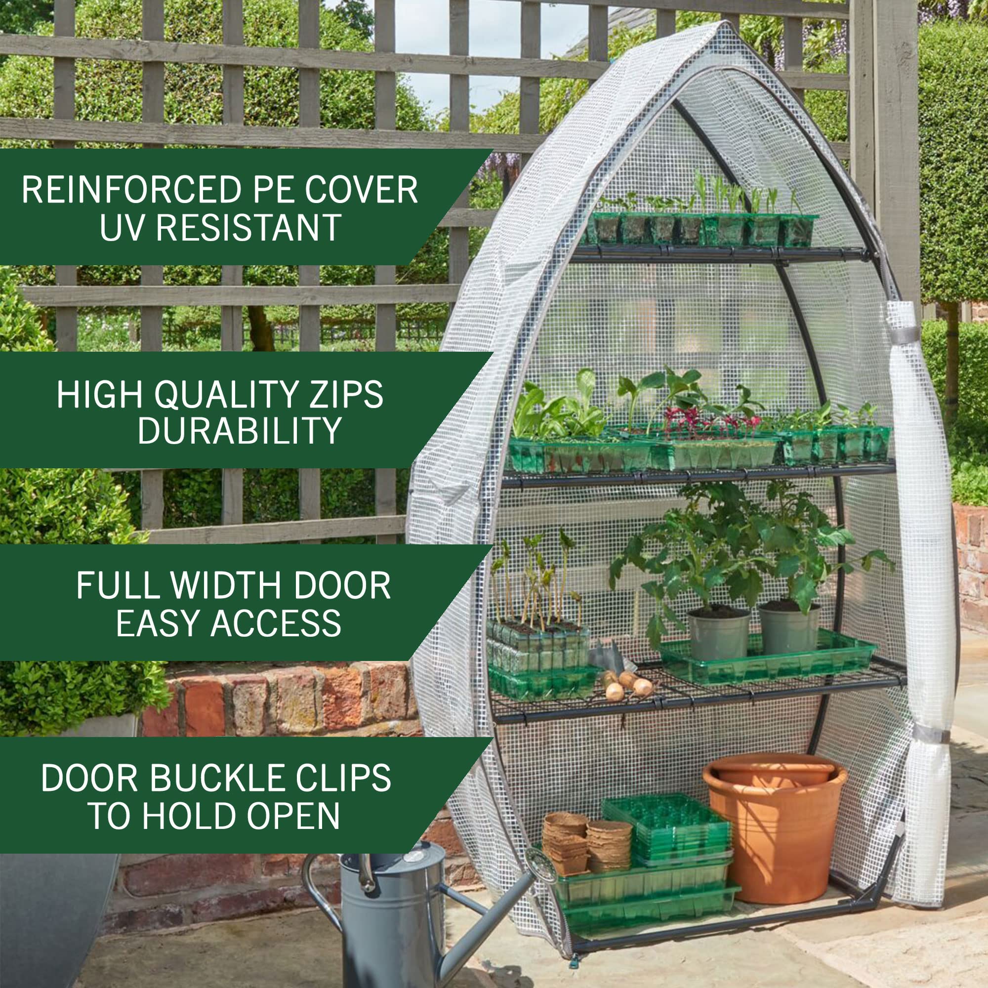 Grow It Visiroot Growhouse 12 Tray Replacement Cover White Greenhouse Cover Only
