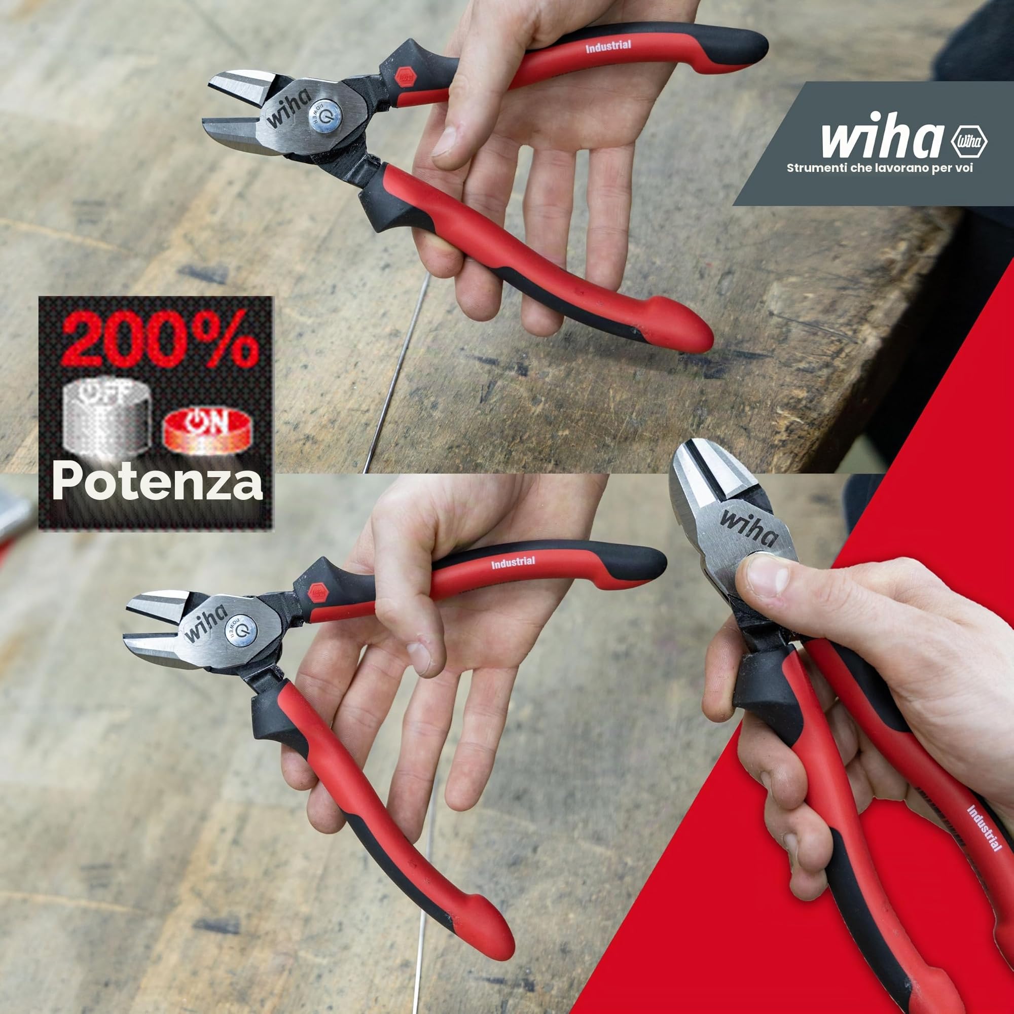 Alicates de corte diagonal de alto rendimiento BiCut® Industrial con DynamicJoint® Z 18 0 02 200mm SB Industrial; Hochleistungsseitenschneider