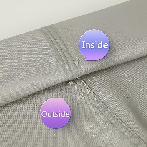 Miniatura 5 de ACCREST Toldo parasol impermeable de 6.5 x 6.5 x 6.5 pies, toldo triangular con bloqueo UV para patio, césped, jardín, actividades al aire libre,