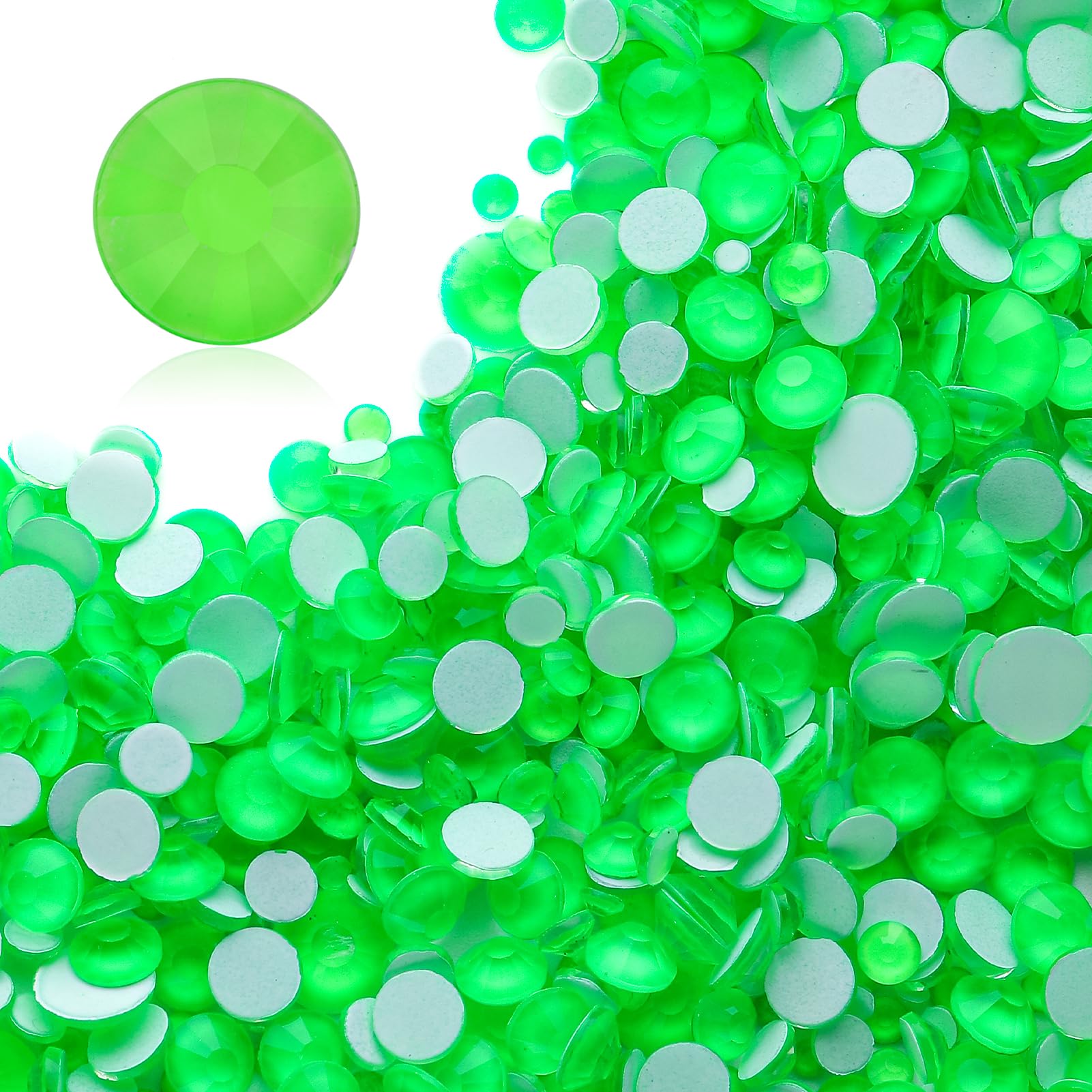 1440PCS Neon Green SS10 Flatback Rhinestones(2.7-2.8mm)