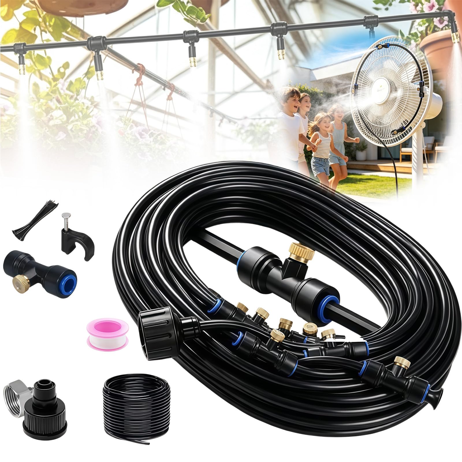Brumisateur Terrasse Kit Brumisateur Eau Exterieur，15m