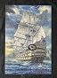 Moruska 1000-Piece Wooden Jigsaw Puzzle - Sunrise Sailing Boat Gradient Art