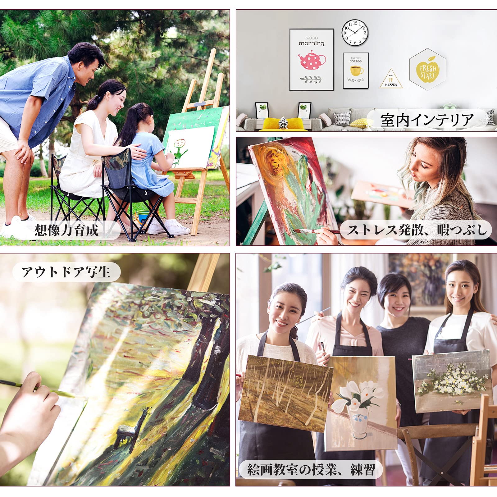 ⭐︎デスク本描き油絵⭐︎模写/F4キャンバス・台付/ゴッホ『オーヴェルの教会』 ⭐︎デスク本描き油絵⭐︎模写/F4キャンバス・台付/ゴッホ