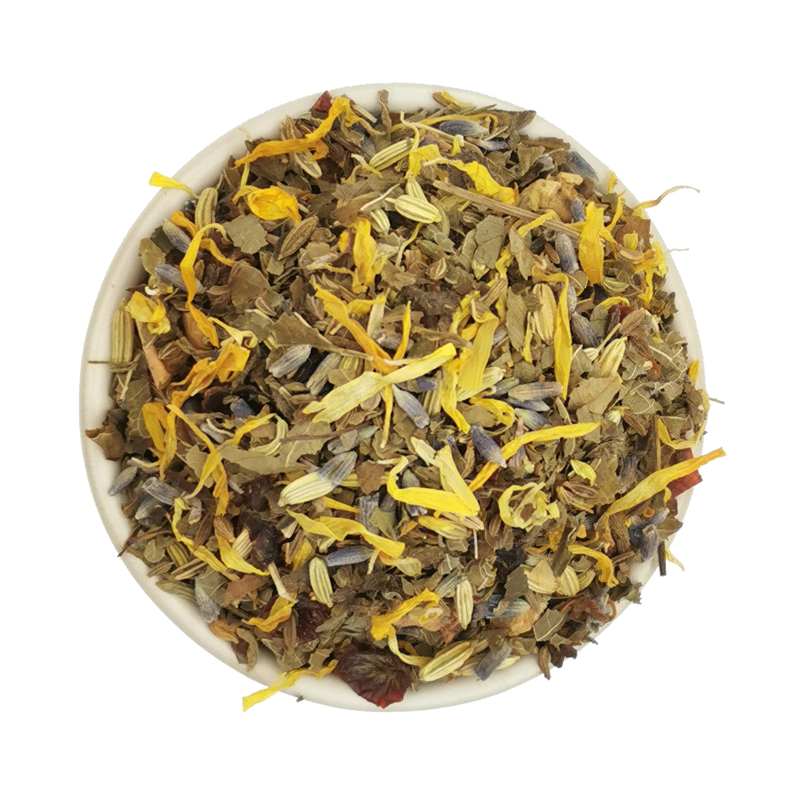 Chill N Lavendel 500g, mezcla de té de lavanda a granel, té de la tarde mezcla de té de hierbas con lavanda hinojo alcaravea anís, TeaClub Herbal Tea