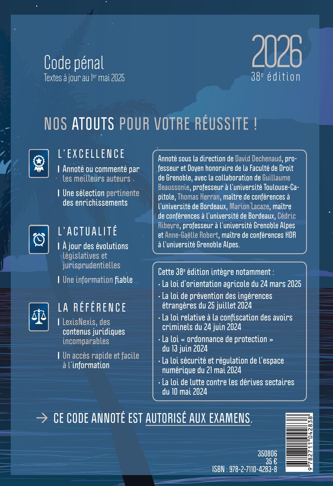 Code pénal 2026 - Jaquette Blue beach