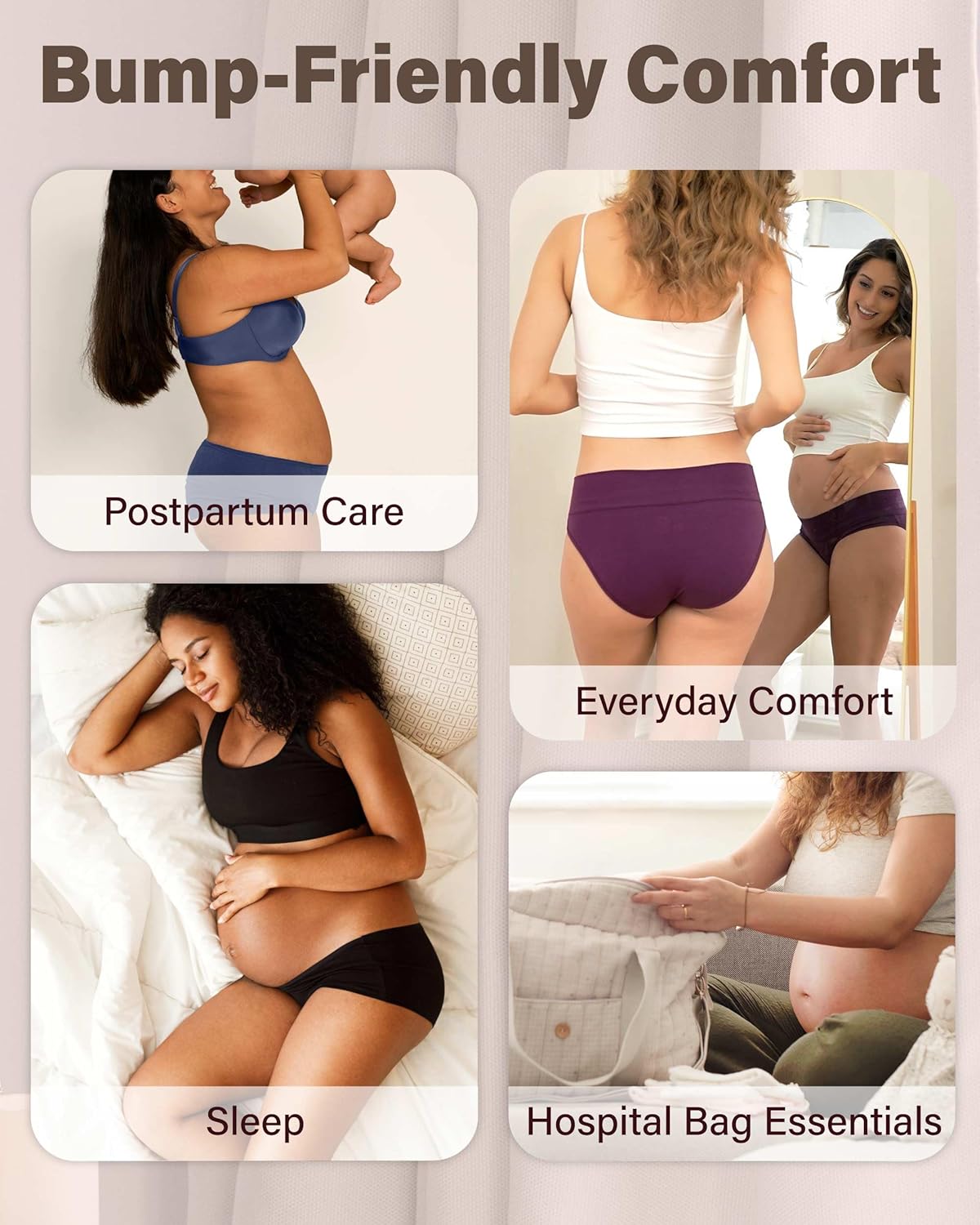 Intimate Portal Cotton Maternity Underwear Under the Bump Foldable Pregnancy Postpartum Panties - Image 5