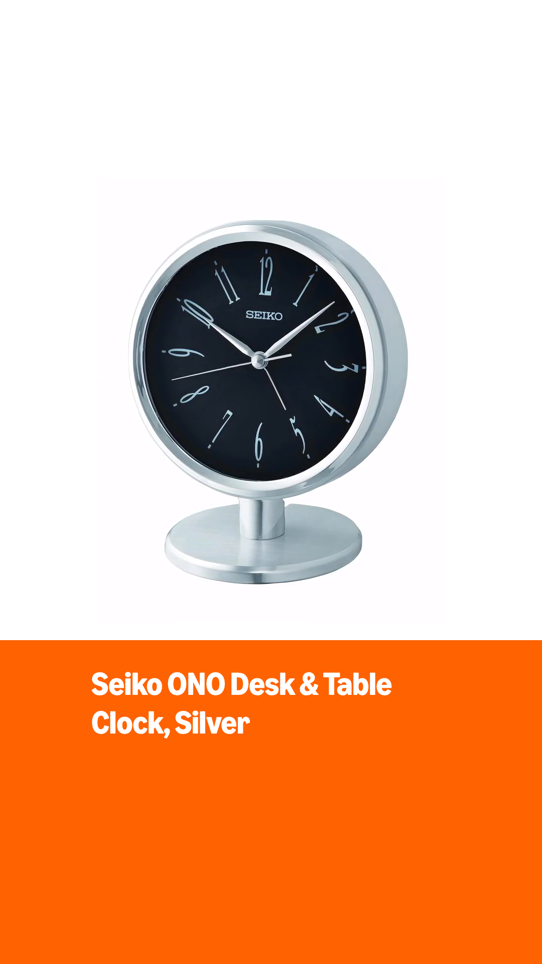 Amazon.com: SEIKO ONO Desk & Table Clock, Silver : Home & Kitchen