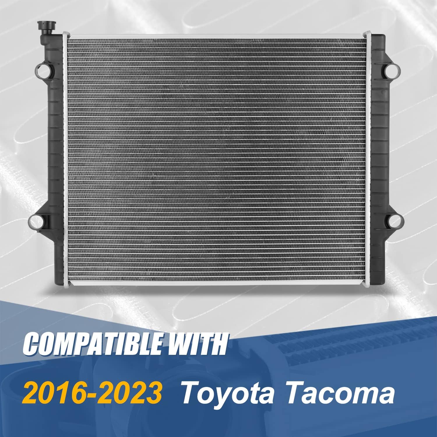 Auto Dynasty Radiator Compatible with 2016-2023 Toyota Tacoma, DPI 13564 Factory Style 1-Row Cooling Radiator, Aluminum Core