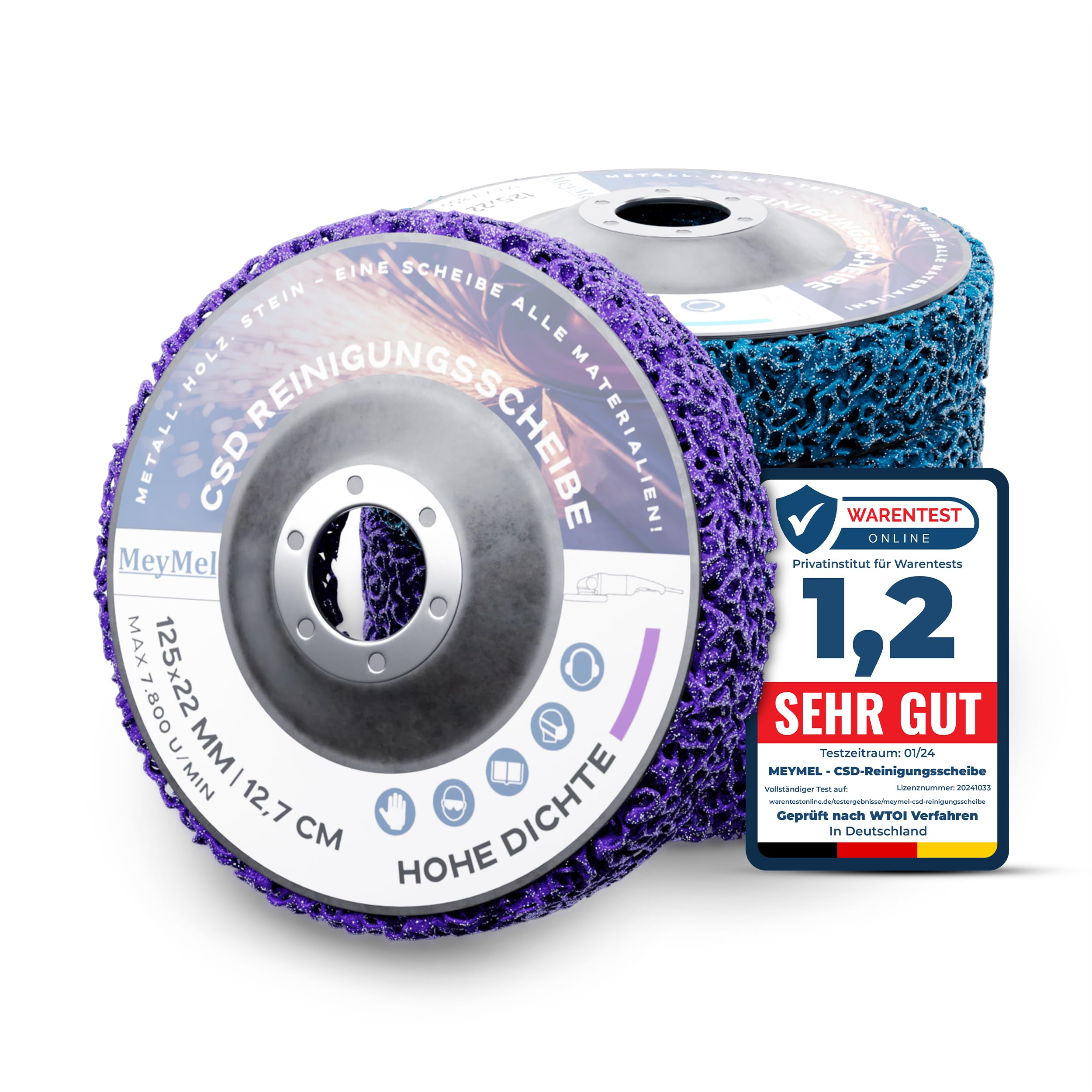 ZDNT CSD-schijf, 24 stuks, 50 mm grove reinigingsschijf, CSD-schijf, reinigingsschijvenset, slijpschijven voor haakse slijper, voor oppervlaktebewerking, metaal, roestvrij staal (3 kleuren