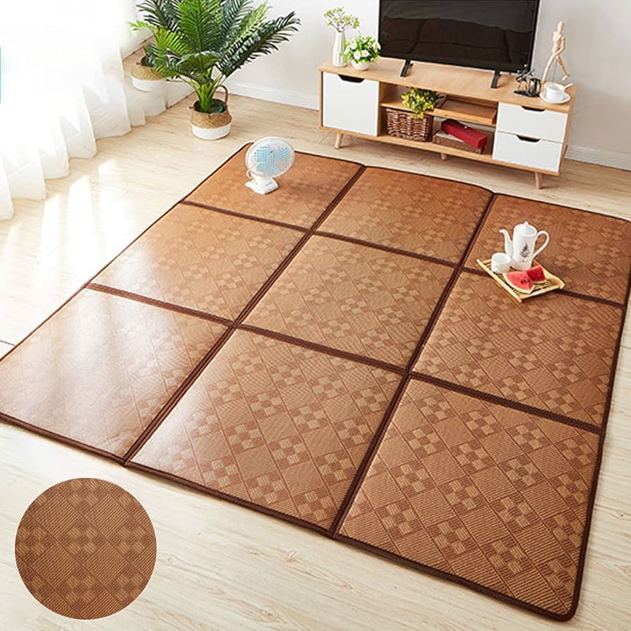 寝室マット地上家庭用背もたれマット一体怠惰畳マット2 Amazon | るるべ 置き畳 畳 ユニット畳 （涼） 折りたためる