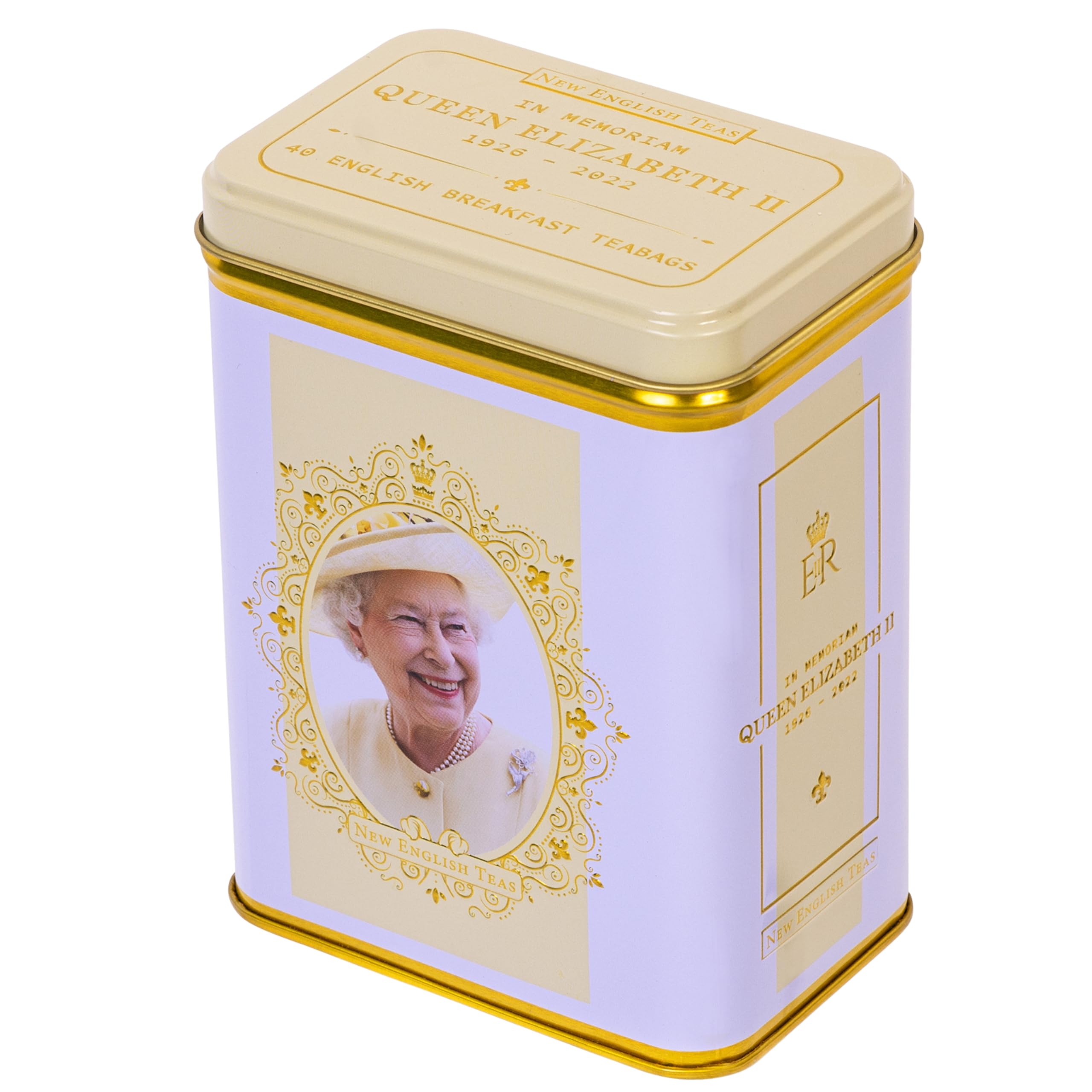 New English Teas Queen Elizabeth II Tea Tin with 40 English