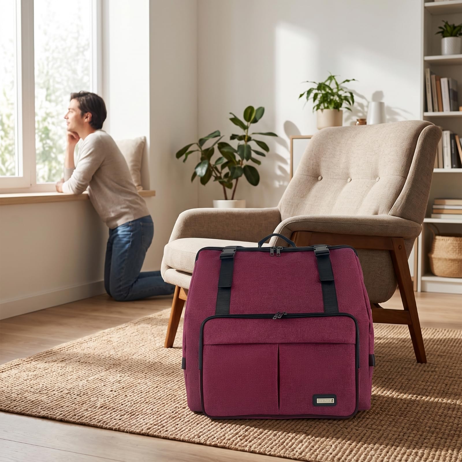 tasche gepolstert -Rucksack reißfest -Instrumententasche für Übung, Auftritt, Array, Tintenschwarz