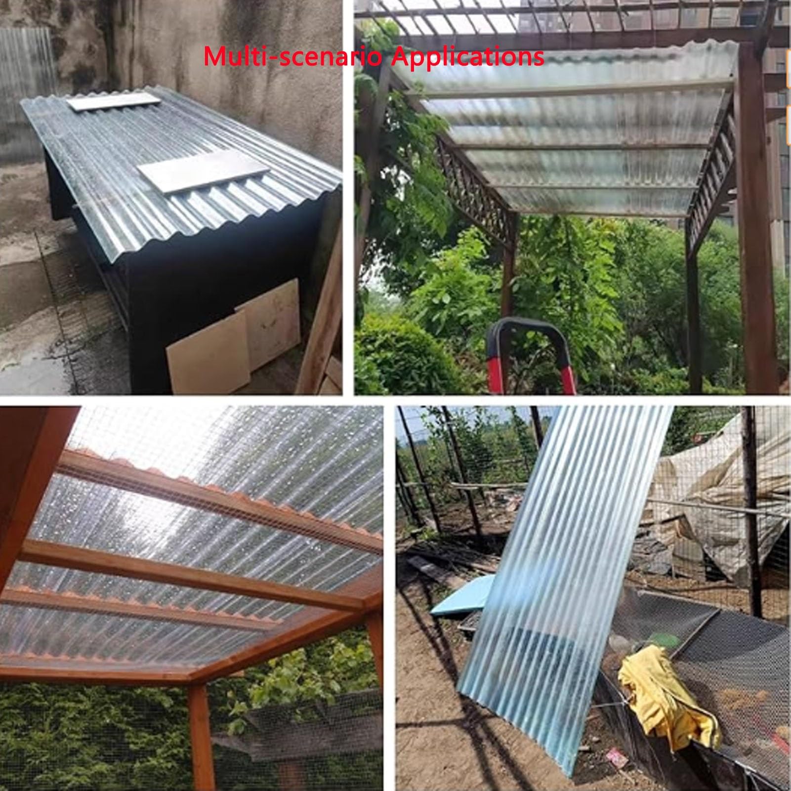 Polycarbonat Gewächshausplatten Hohe Transparenz Gewellte Dachpaneele