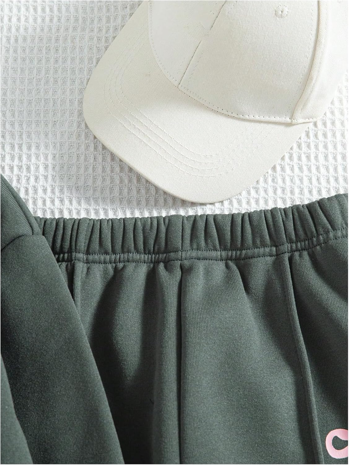 Girl's 2 Piece Fall Outfits Bow Print Half Zip Sweatshirt and Baggy Sweatpants Cute Clothes Trendy - Image 6