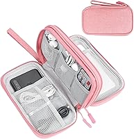 Vista 51 de FYY Organizador para cosas electrónicas, para viajes, para cables, cargadores, celular y auriculares, estuche portátil, impermeable, doble capa